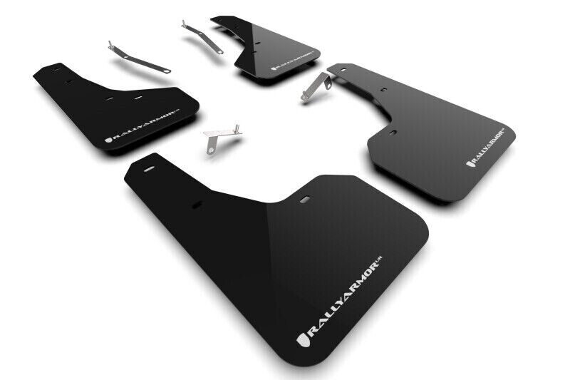 Rally Armor MF82-UR-BLK/WH Black Mud Flap/White Logo Fits 2022 Subaru Forester