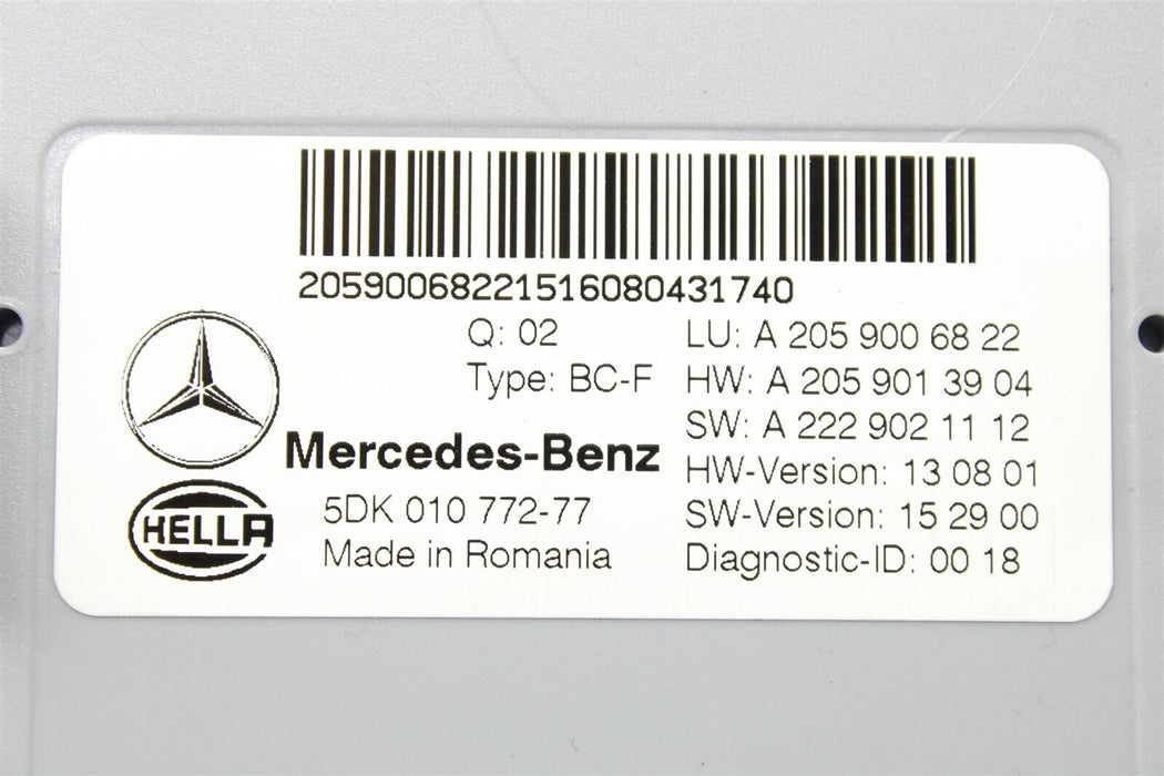 2017 Mercedes C43 AMG Sedan Signal Lamp Control Module 2059006822 17-20