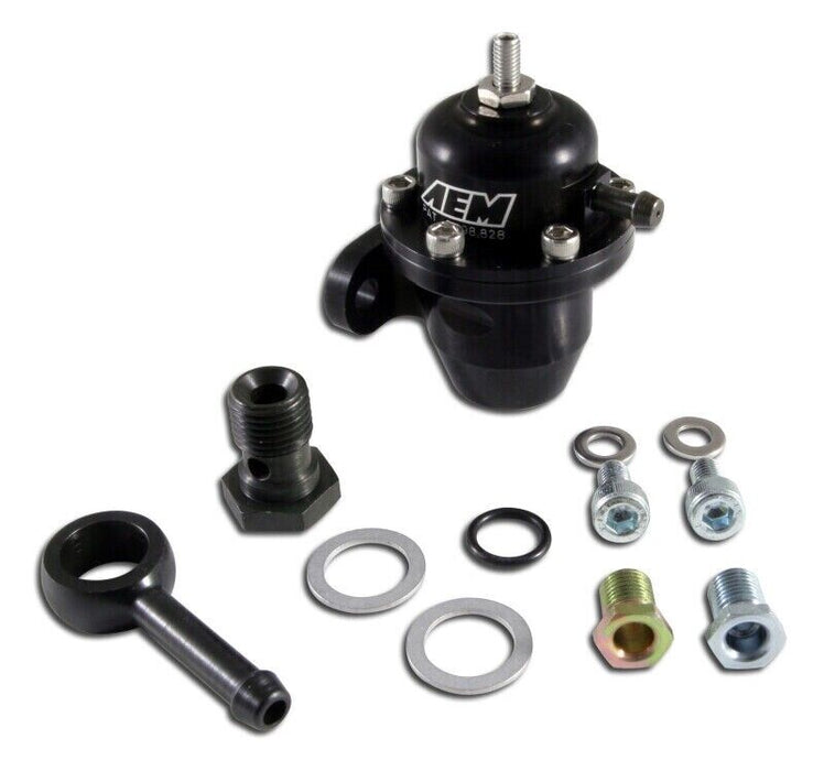 AEM Black High Volume Adjustable Fuel Pressure Regulator for Honda Civic Prelude