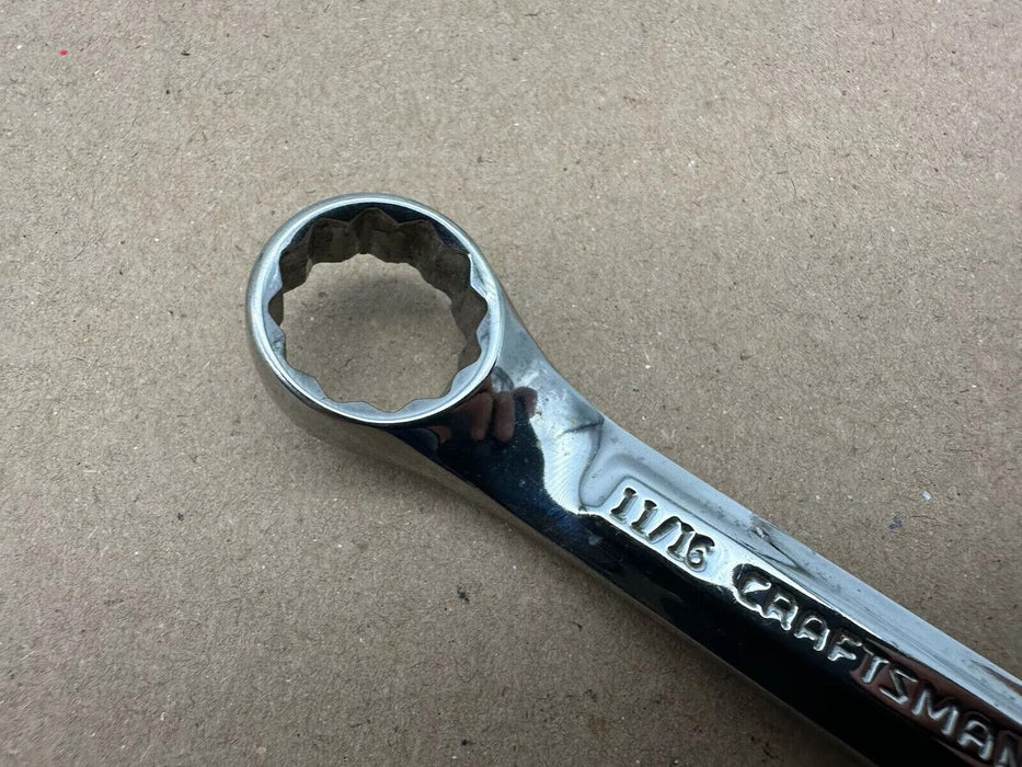 Craftsman Professional Standard SAE Polish Stubby Wrench, USA 11/16" 44108 EUC