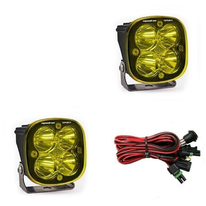 Baja Designs 557811 Squadron Sport Black Amber Spot Beam LED Lights 5000K