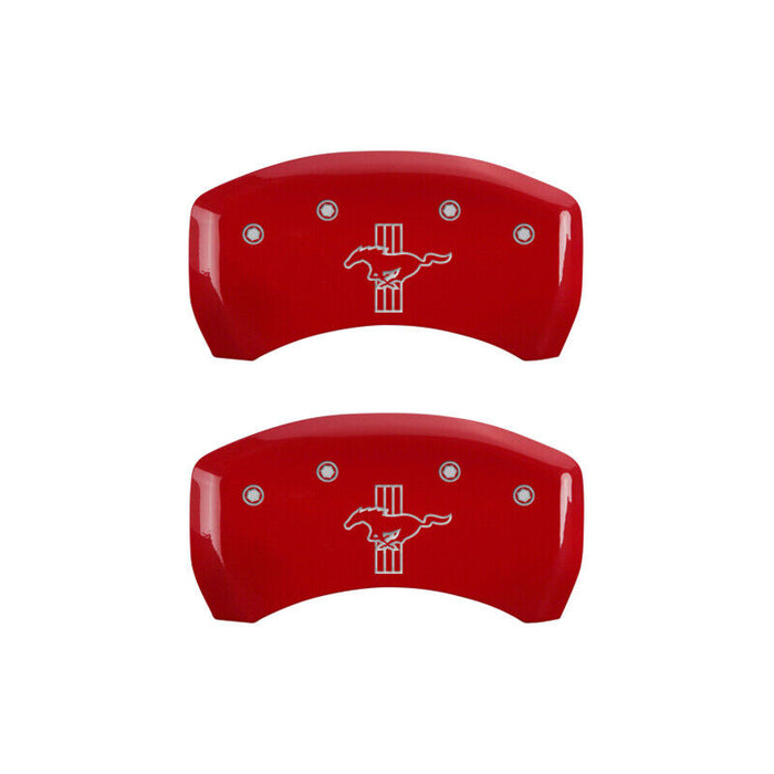 MGP 10198SMBPRD Gloss Red Caliper Covers for 10-14 Ford Mustang