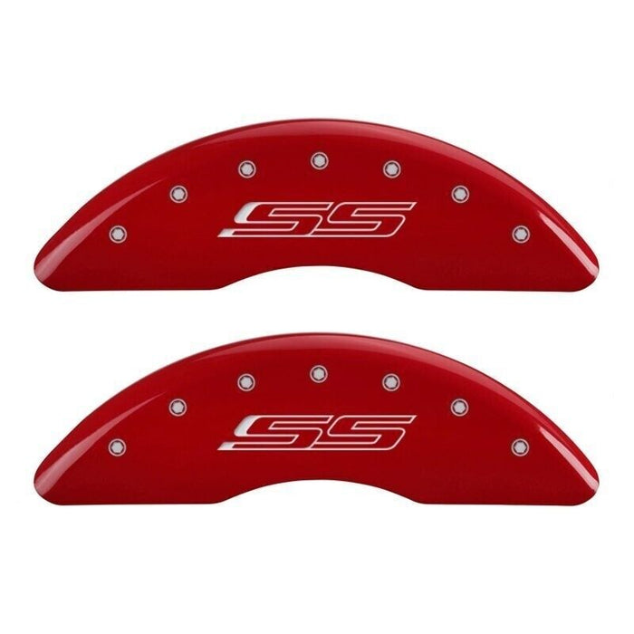 MGP Caliper Covers Red, Silver SS (Gen 5/6) For 2016-2019 Chevrolet Camaro