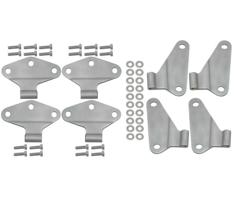 Kentrol Fits 07-18 Jeep Wrangler JK Body Door Hinge Set 8 Pieces 4 Door Bare