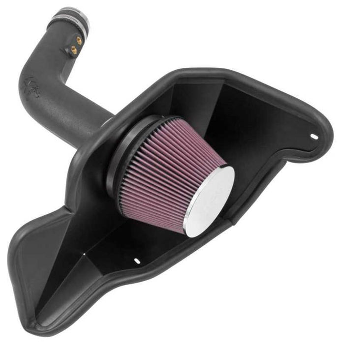 K&N 57-2594 Black Cotton Gauze Performance Air Intake System for 15-17 Mustang