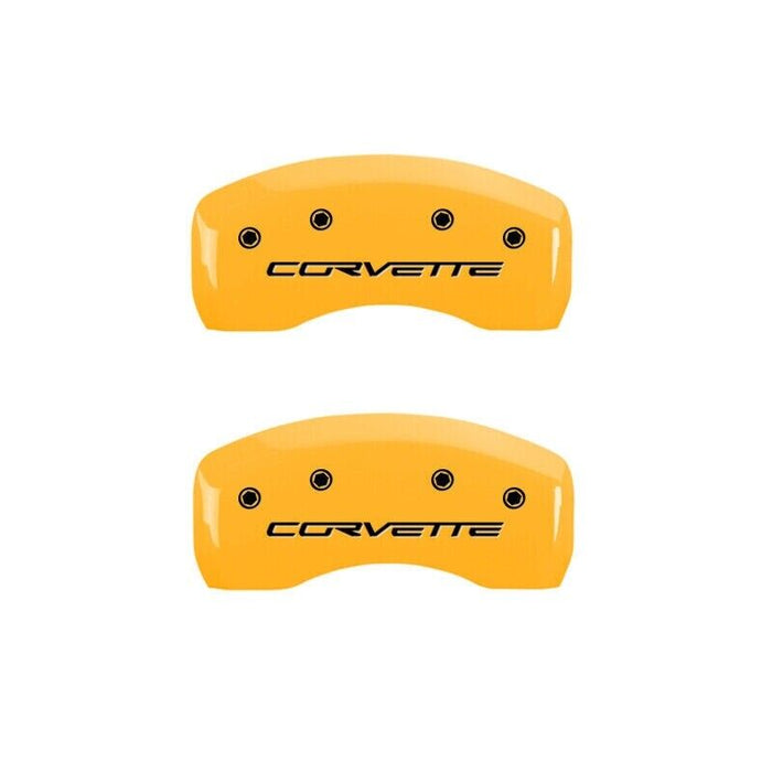 MGP Yellow 6061-T6 Aluminum Caliper Covers For 2005-2013 Chevrolet Corvette Base