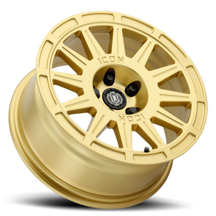 ICON Ricochet Fits 17x8 5x4.5 38mm Offset 6in BS - Gloss Gold Wheel