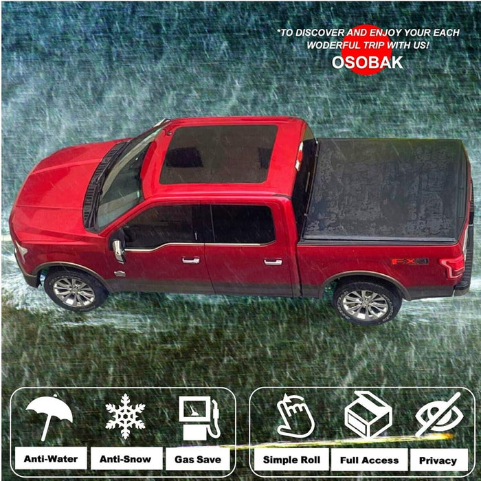 Soft Roll Up Truck Bed Tonneau Cover 5.5ft for 2014-2022 Toyota Tundra Pickup