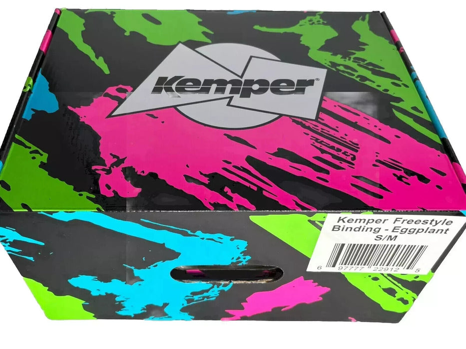 Kemper Freestyle Snowboard Bindings S/M Eggplant NEW