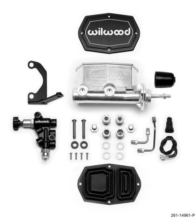 Wilwood 261-14961-P Compact Tandem Master Cylinder with Bracket and Valve