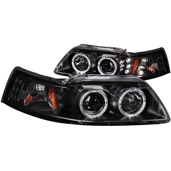 Anzo USA 121303 Projector Headlight Set w/Halo Fits 1999-2004 Ford Mustang