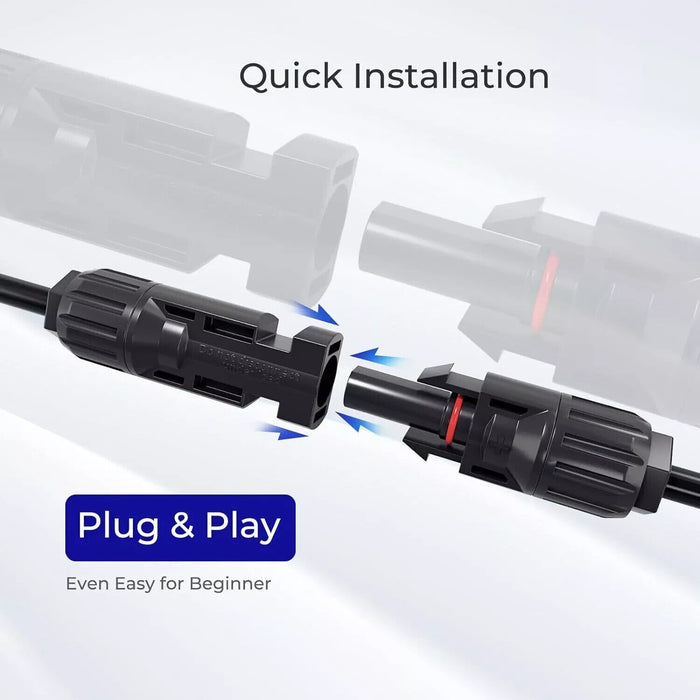 For Renogy Solar Connectors Parallel Adapter Cable Upgrade-1 Pair Y Branch