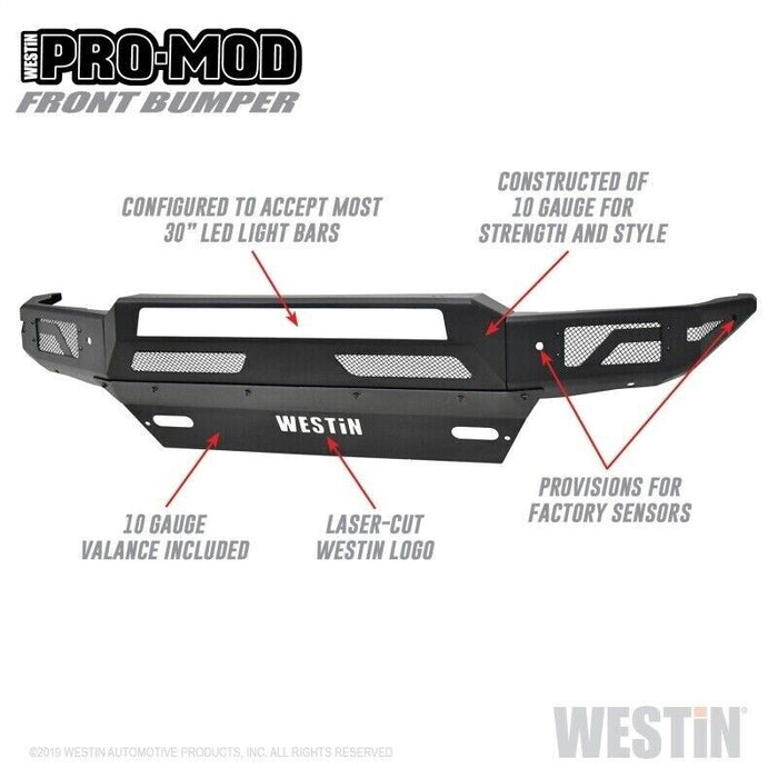 Westin 58-41005 Pro-Mod Front Bumper For 2016-2018 Chevrolet Silverado 1500