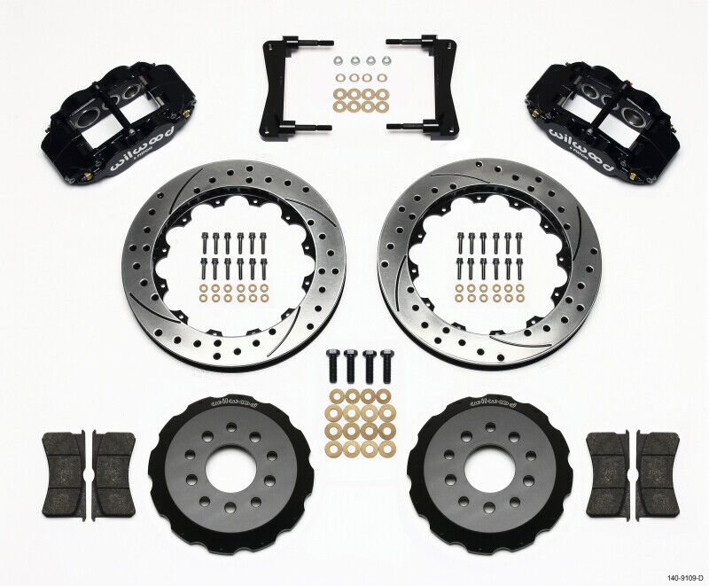 Wilwood Narrow Superlite 6R Front Hat Kit 13.06in Drilled For 2005-2014 Mustang