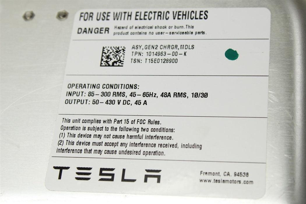 2012-2017 Tesla Model S GEN2 Charger Unit Module 1014963-00-K Factory OEM 12-17