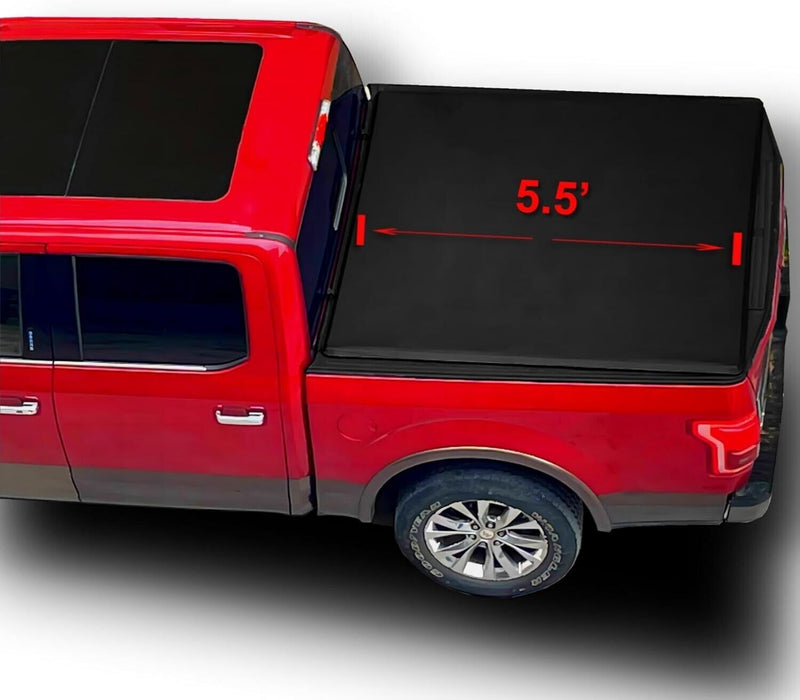 Soft Roll Up Truck Bed Tonneau Cover 5.5ft for 2014-2022 Toyota Tundra Pickup