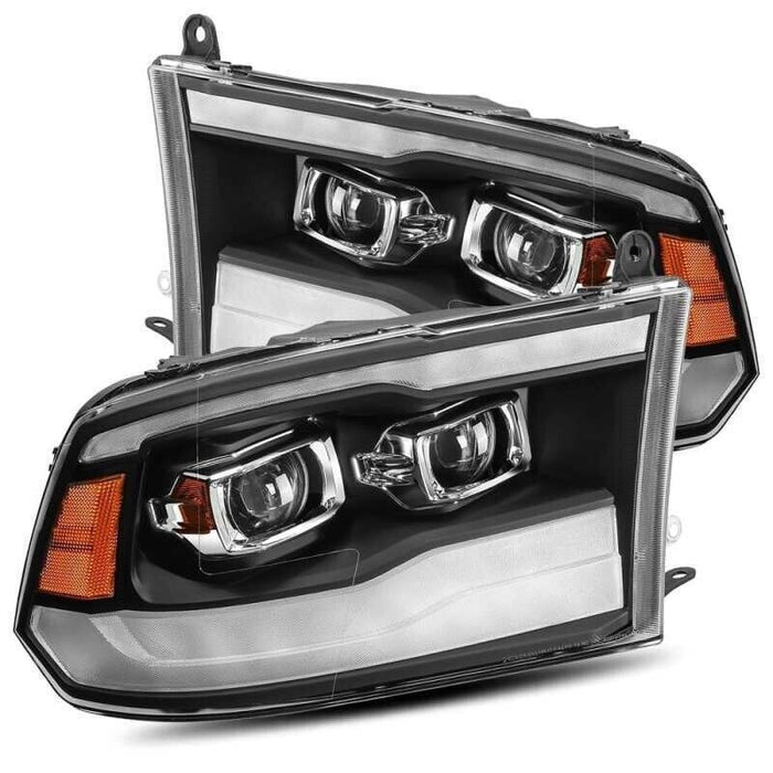 AlphaRex 880597 Projector Headlights Plank Style Design Black For 15-18 Ram 3500