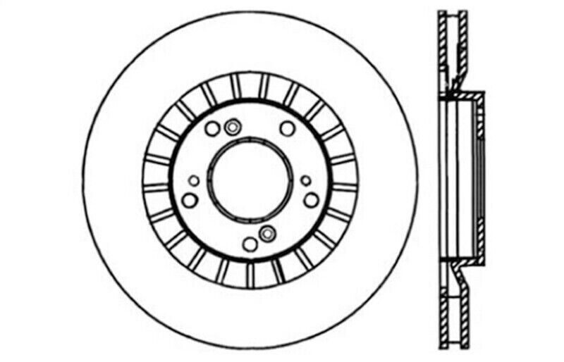 StopTech 127.40048L Sport Drilled & Slotted Front Left Disc Brake Rotor