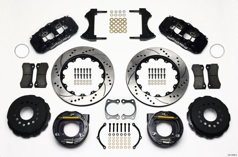 Wilwood 140-10948-D Brake System AERO4 Big Brake Rear 4 Piston Caliper 14 Rotor