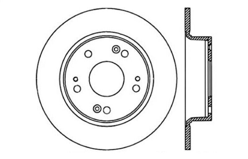 StopTech 127.40055L Sport Cross-Drilled And Slotted Disc Brake Rotor