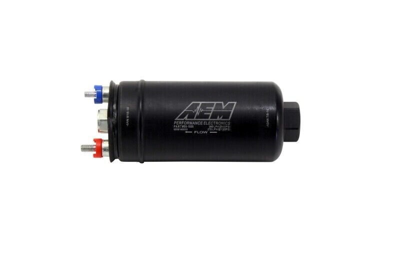 AEM 50-1005 400LPH Inline High Flow Fuel Pump - Inlet -8 AN and -6AN Outlet