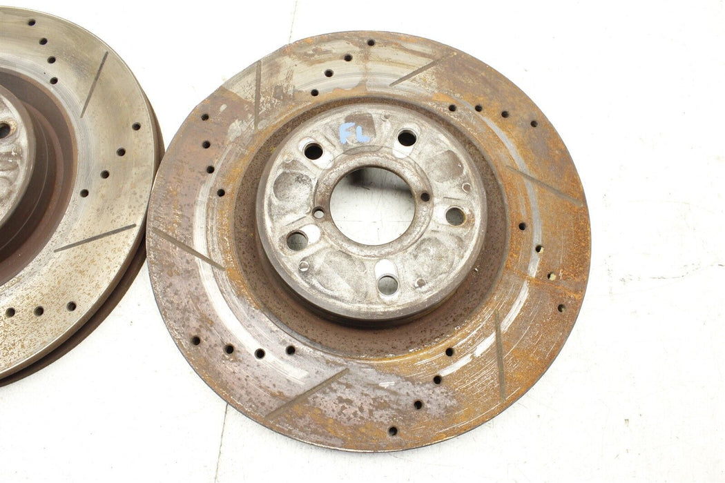 Front Slotted Brake Disc Rotors Aftermarket For 2016 Subaru WRX 15-21