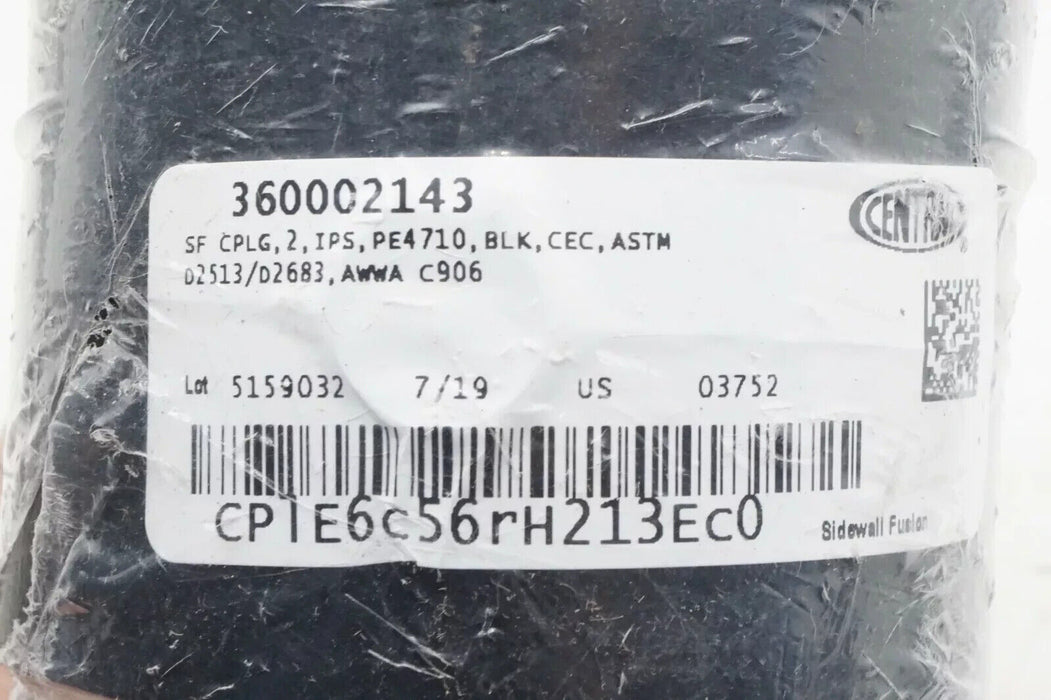 1 New Central Plastics CPL 360002143 2" SF COUPLING F/SDR11 POLY NSF 81M