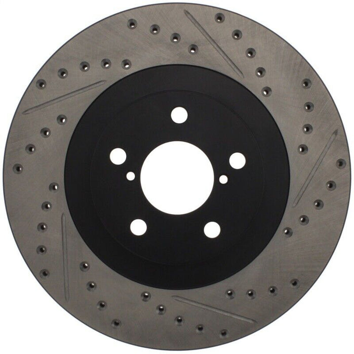 StopTech 127.47018R Sport Cross-Drilled And Slotted Disc Brake Rotor