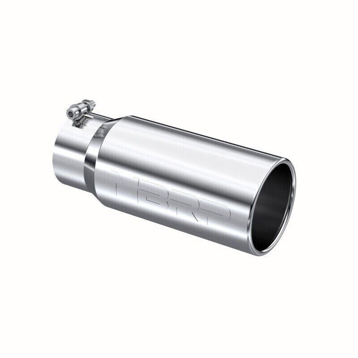 MBRP T5050 Exhaust Tip - 5" O.D. Rolled Straight, 4" Inlet, 12" Length