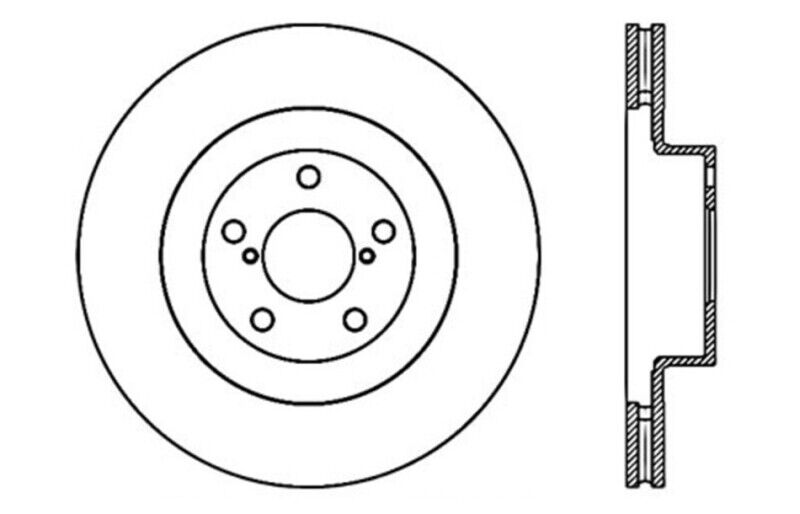 StopTech 127.47018R Sport Cross-Drilled And Slotted Disc Brake Rotor