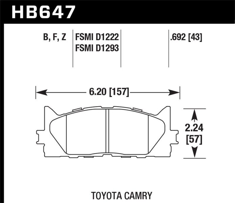 Hawk Performance HB647Z.692 Performance Ceramic Disc Brake Pad