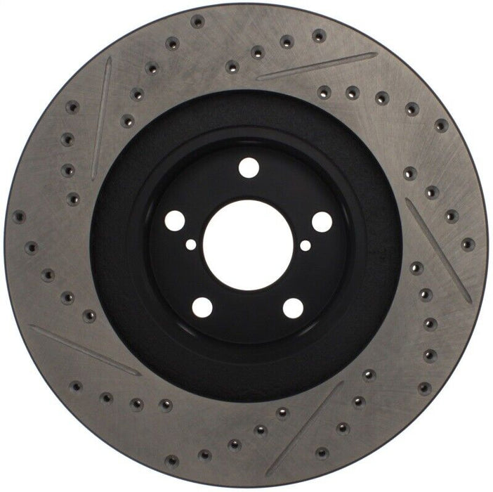 StopTech 127.47018R Sport Cross-Drilled And Slotted Disc Brake Rotor