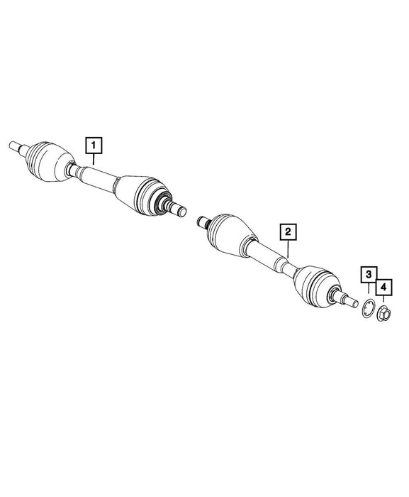 Genuine Mopar Axle Half Shaft Left 68380007AC 2021-2024 Jeep Grand Cherokee