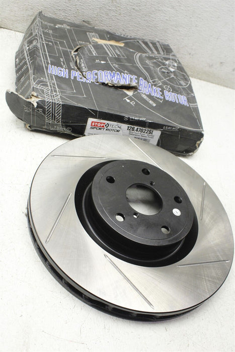 StopTech 126.47022SL Sport Slotted Brake Rotor For 08-14 Subaru STI 5x114.3