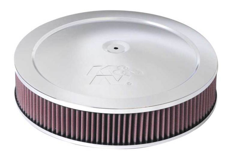 K&N 60-1280 Universal 14" Dia. Custom Racing Cotton/Chrome Air Filter Assembly