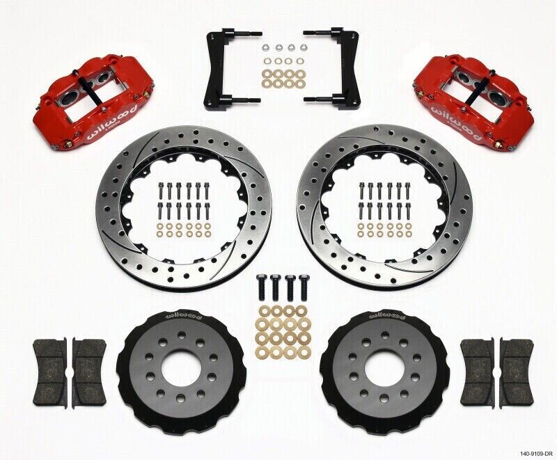 Wilwood 140-9109-DR Disc Brakes Front Big Brake Drilled Slotted Rotors 6piston