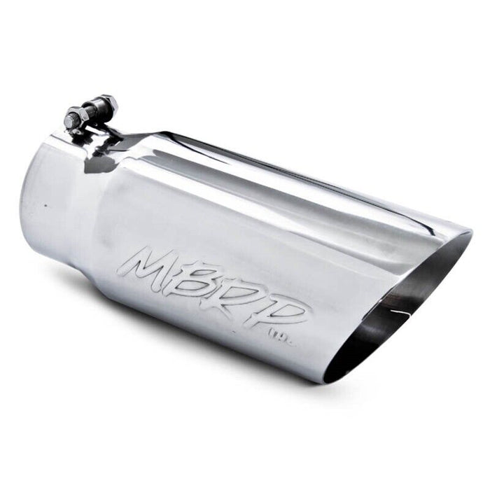 MBRP T5053 Exhaust Tail Pipe Tip 5" OD Dual Wall Angled 4" inlet 12" Length