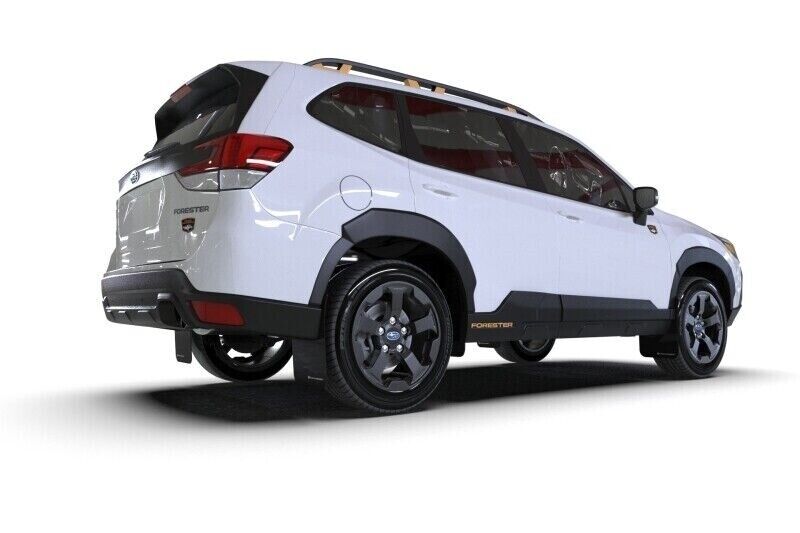Rally Armor MF82-UR-BLK/WH Black Mud Flap/White Logo Fits 2022 Subaru Forester