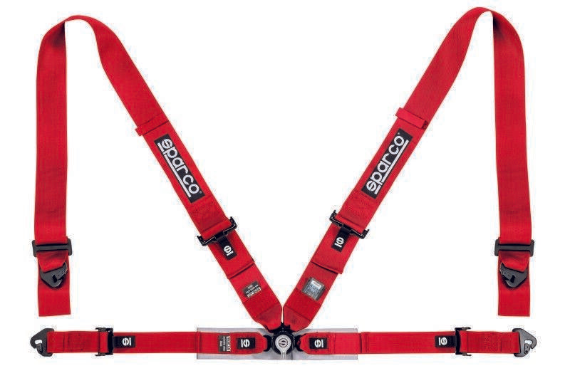 Sparco 4-Point 3" x 2" Competition Harness Set, Red #04716M1RS