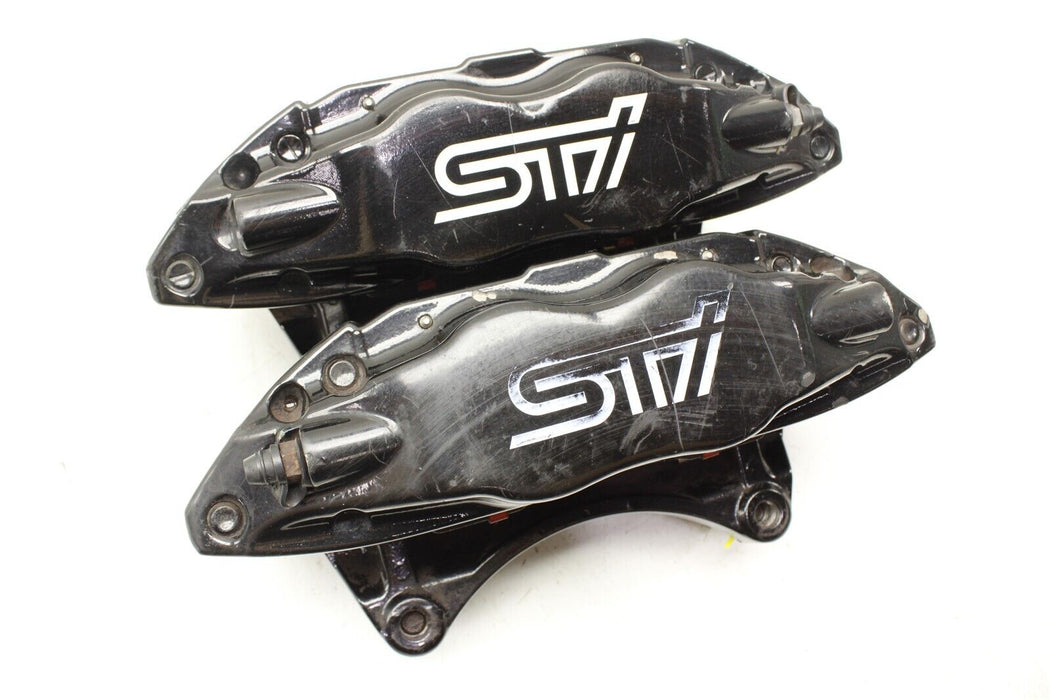 2010 Subaru WRX STI Front Brembo Brake Caliper Set Factory OEM Black 08-17