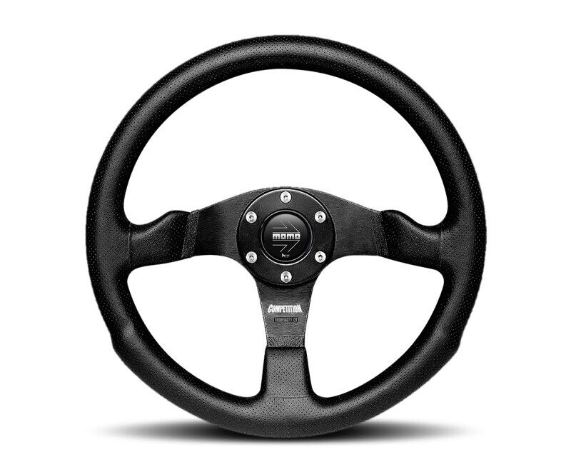 Momo Competition Steering Wheel 350 mm - Black AirLeather/Black Spokes