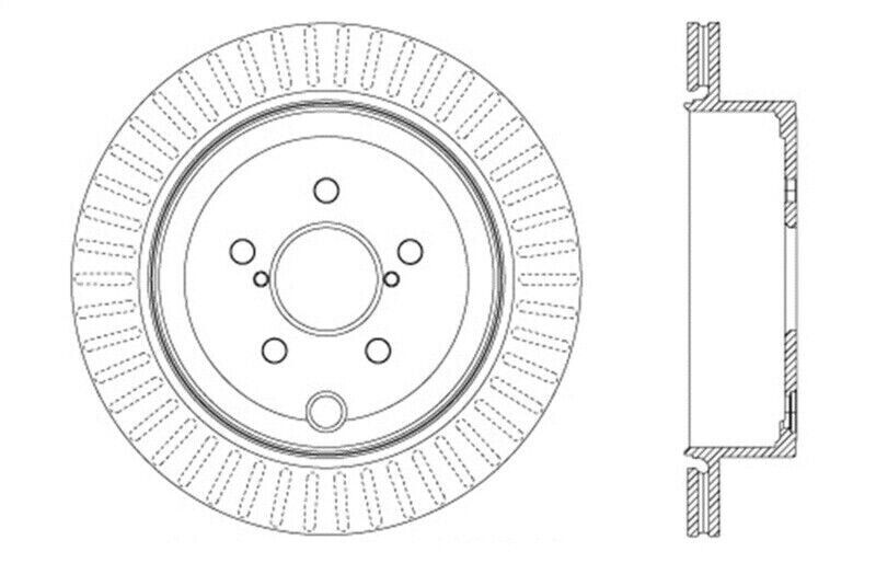 StopTech 127.47031L Sport Cross-Drilled And Slotted Disc Brake Rotor