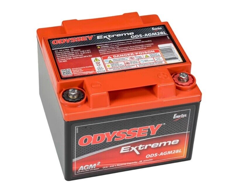 Odyssey ODS-AGM28L Auto/LTV Battery - Internal Threaded Brass Terminal