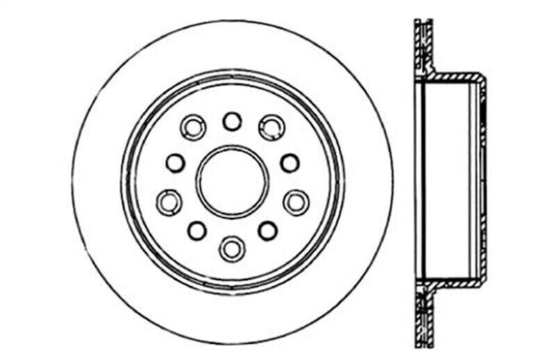 StopTech 127.44105L Sport Drilled & Slotted Rear Left Disc Brake Rotor