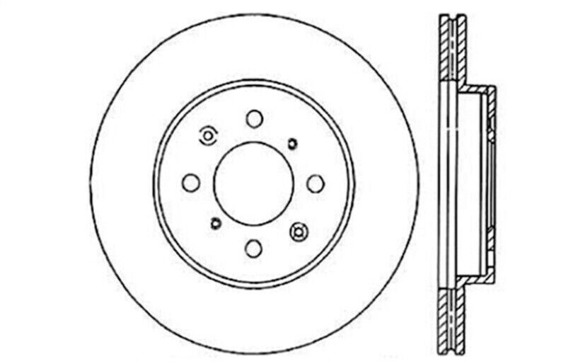 StopTech 127.40021L Sport Cross-Drilled And Slotted Disc Brake Rotor