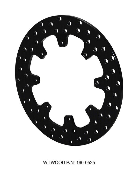 Wilwood 160-0525 Drilled Steel Brake Rotor - 8 x 7.00in Bolt Pattern