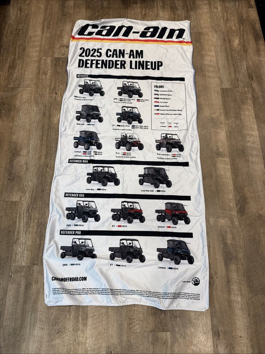 Can-Am Defender Lineup Off-Road Advertising Sign - Cloth Banner