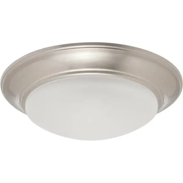 Seasons 13 In. 21w Led Flush Mount Light (Satin Nickel)