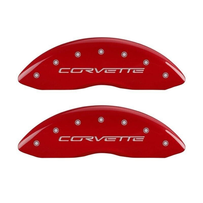 MGP Red Aluminum Caliper Covers For 06-13 Chevrolet Corvette Grand Sport / Z06