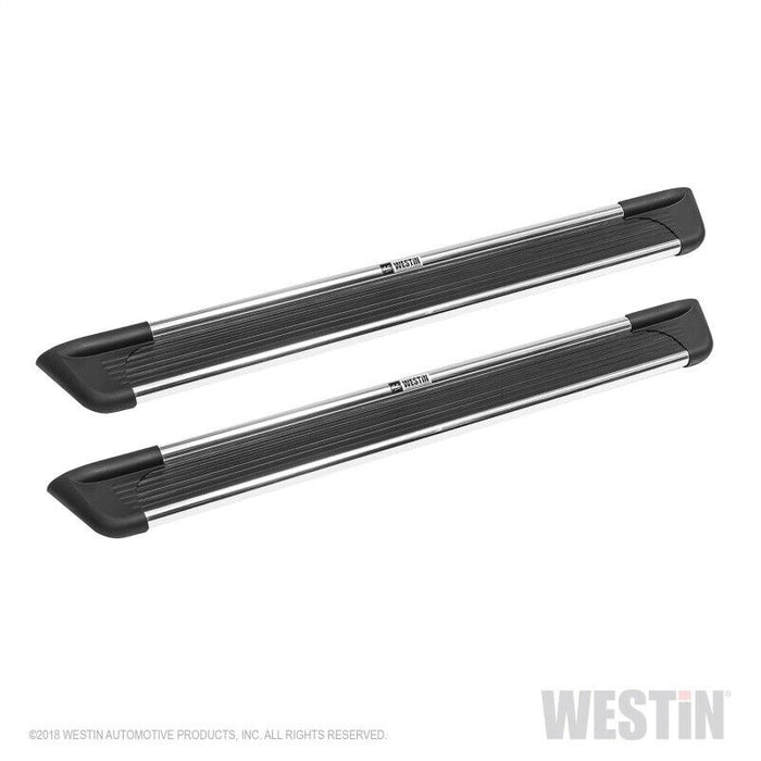 Westin 27-6130 6" Sure-Grip Cab Length Black Running Boards with Brushed Trim